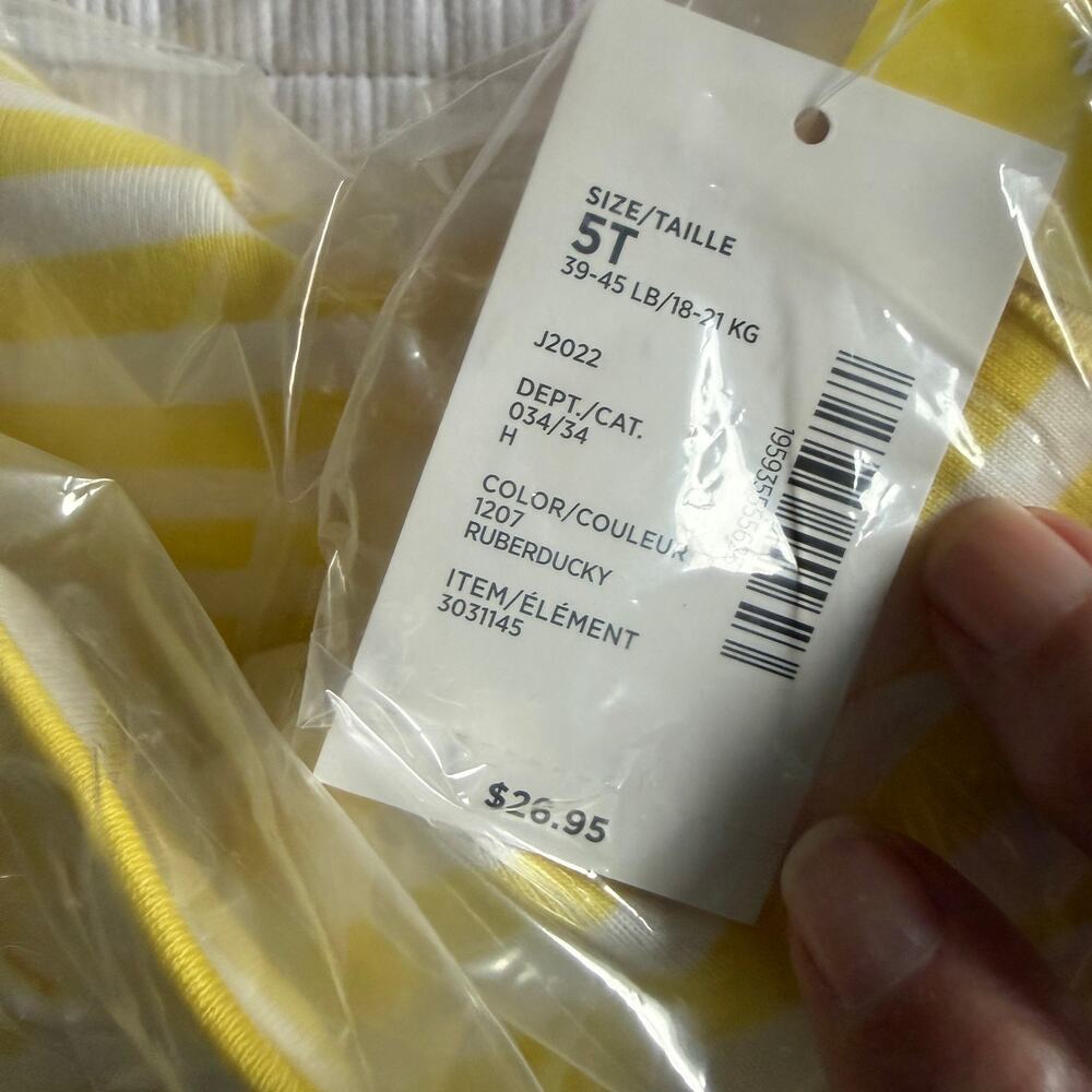 NWT Gymboree Yellow/White Stripes Embroidered Lemon Top & Clip - 5T - Picture 4 of 9